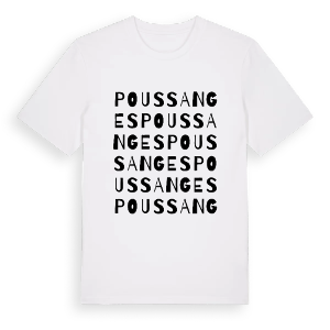 Poussanges ordlek t-shirt – ekologisk bomull t-shirt från Pinshirt
