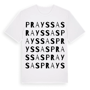 Prayssas ordlek t-shirt – ekologisk bomull t-shirt från Pinshirt