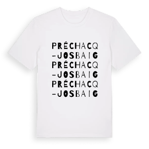 Préchacq-Josbaig ordlek t-shirt – ekologisk bomull t-shirt från Pinshirt