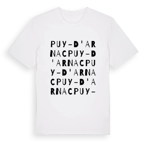 Puy-d'Arnac ordlek t-shirt – ekologisk bomull t-shirt från Pinshirt