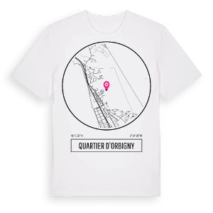 Quartier d'Orbigny t-shirt – ekologisk bomull t-shirt från Pinshirt