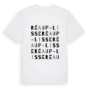 Réaup-Lisse ordlek t-shirt – ekologisk bomull t-shirt från Pinshirt