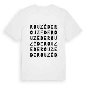 Rouzède ordlek t-shirt – ekologisk bomull t-shirt från Pinshirt