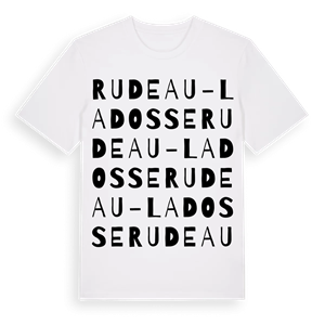 Rudeau-Ladosse ordlek t-shirt – ekologisk bomull t-shirt från Pinshirt