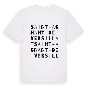 Saint-Agnant-de-Versillat ordlek t-shirt – ekologisk bomull t-shirt från Pinshirt