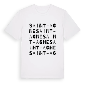 Saint-Agne ordlek t-shirt – ekologisk bomull t-shirt från Pinshirt