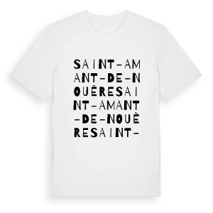 Saint-Amant-de-Nouère ordlek t-shirt – ekologisk bomull t-shirt från Pinshirt
