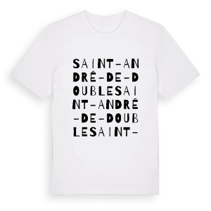 Saint-André-de-Double ordlek t-shirt – ekologisk bomull t-shirt från Pinshirt