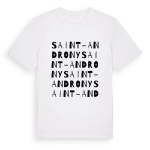 Saint-Androny ordlek t-shirt – ekologisk bomull t-shirt från Pinshirt