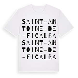 Saint-Antoine-de-Ficalba ordlek t-shirt – ekologisk bomull t-shirt från Pinshirt