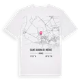 Saint-Aubin-de-Médoc karta t-shirt