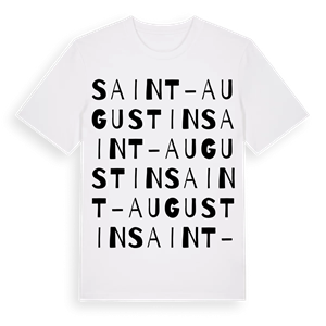 Saint-Augustin ordlek t-shirt – ekologisk bomull t-shirt från Pinshirt