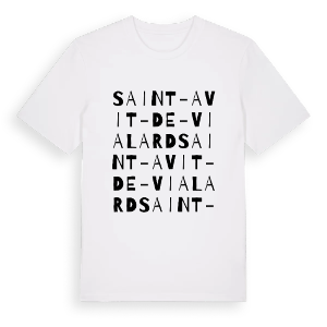 Saint-Avit-de-Vialard ordlek t-shirt – ekologisk bomull t-shirt från Pinshirt