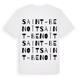 Saint-Benoît ordlek t-shirt – ekologisk bomull t-shirt från Pinshirt