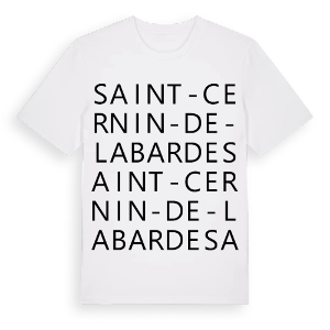 Saint-Cernin-de-Labarde ordlek t-shirt – ekologisk bomull t-shirt från Pinshirt