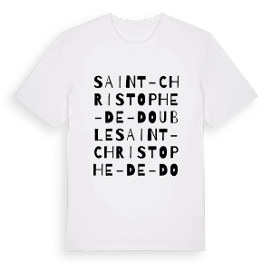 Saint-Christophe-de-Double ordlek t-shirt – ekologisk bomull t-shirt från Pinshirt