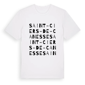 Saint-Ciers-de-Canesse ordlek t-shirt – ekologisk bomull t-shirt från Pinshirt