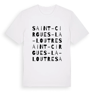 Saint-Cirgues-la-Loutre ordlek t-shirt – ekologisk bomull t-shirt från PinShirt