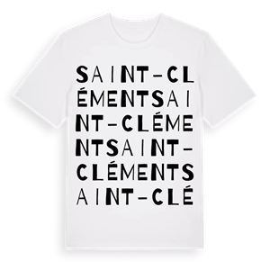 Saint-Clément ordlek t-shirt – ekologisk bomull t-shirt från Pinshirt