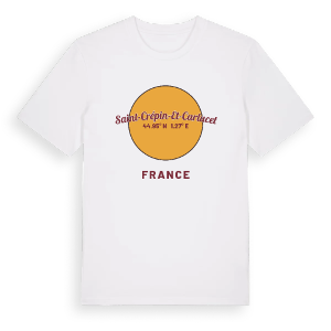 Saint-Crépin-et-Carlucet cirkel t-shirt – ekologisk bomull t-shirt från Pinshirt