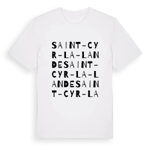 Saint-Cyr-la-Lande ordlek t-shirt – ekologisk bomull t-shirt från PinShirt
