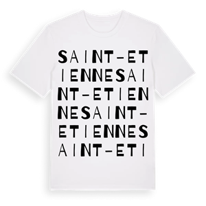 Saint-Etienne ordlek t-shirt – ekologisk bomull t-shirt från Pinshirt