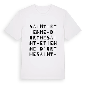 Saint-Étienne-d'Orthe ordlek t-shirt – ekologisk bomull t-shirt från Pinshirt