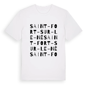 Saint-Fort-sur-le-Né ordlek t-shirt – ekologisk bomull t-shirt från Pinshirt