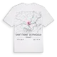 Saint-Front-de-Pradoux karta t-shirt