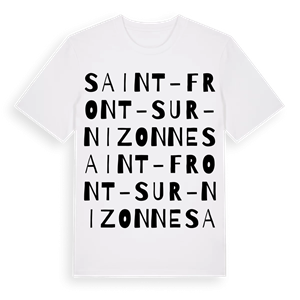 Saint-Front-sur-Nizonne ordlek t-shirt – ekologisk bomull t-shirt från Pinshirt