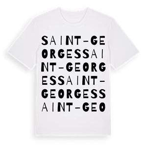 Saint-Georges ordlek t-shirt – ekologisk bomull t-shirt från Pinshirt