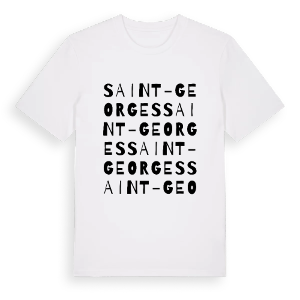 Saint-Georges ordlek t-shirt – ekologisk bomull t-shirt från Pinshirt