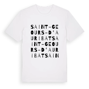 Saint-Geours-d'Auribat ordlek t-shirt – ekologisk bomull t-shirt från Pinshirt