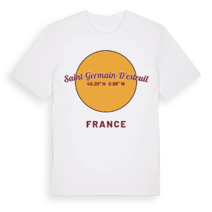 Saint-Germain-d'Esteuil cirkel t-shirt – ekologisk bomull t-shirt från Pinshirt