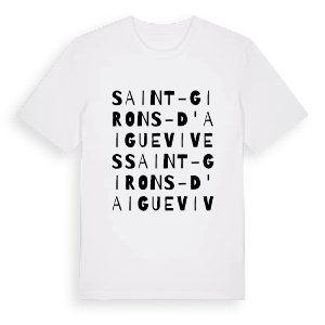 Saint-Girons-d'Aiguevives ordlek t-shirt – ekologisk bomull t-shirt från PinShirt
