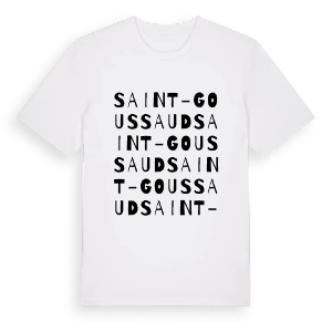 Saint-Goussaud ordlek t-shirt – ekologisk bomull t-shirt från Pinshirt