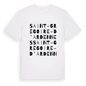 Saint-Grégoire-d'Ardennes ordlek t-shirt – ekologisk bomull t-shirt från Pinshirt