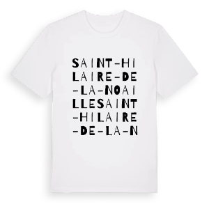 Saint-Hilaire-de-la-Noaille ordlek t-shirt – ekologisk bomull t-shirt från Pinshirt