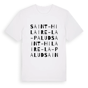 Saint-Hilaire-la-Palud ordlek t-shirt – ekologisk bomull t-shirt från Pinshirt