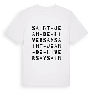 Saint-Jean-de-Liversay ordlek t-shirt – ekologisk bomull t-shirt från Pinshirt