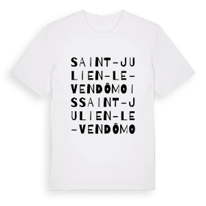Saint-Julien-le-Vendômois ordlek t-shirt – ekologisk bomull t-shirt från PinShirt