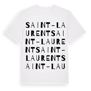 Saint-Laurent ordlek t-shirt – ekologisk bomull t-shirt från Pinshirt