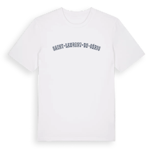 Saint-Laurent-de-Céris college t-shirt – ekologisk bomull t-shirt från Pinshirt