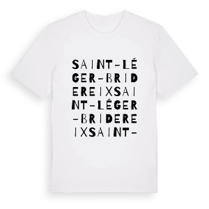 Saint-Léger-Bridereix ordlek t-shirt – ekologisk bomull t-shirt från Pinshirt