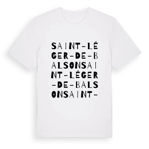 Saint-Léger-de-Balson ordlek t-shirt – ekologisk bomull t-shirt från Pinshirt