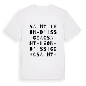 Saint-Léon-d'Issigeac ordlek t-shirt – ekologisk bomull t-shirt från Pinshirt