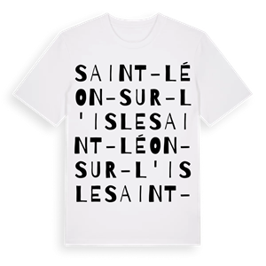 Saint-Léon-sur-l'Isle ordlek t-shirt – ekologisk bomull t-shirt från Pinshirt
