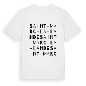 Saint-Marc-la-Lande ordlek t-shirt – ekologisk bomull t-shirt från Pinshirt