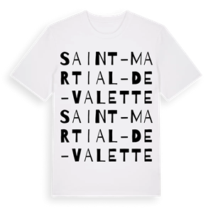 Saint-Martial-de-Valette ordlek t-shirt – ekologisk bomull t-shirt från Pinshirt