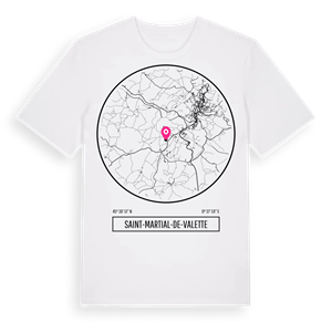 Saint-Martial-de-Valette t-shirt – ekologisk bomull t-shirt från Pinshirt